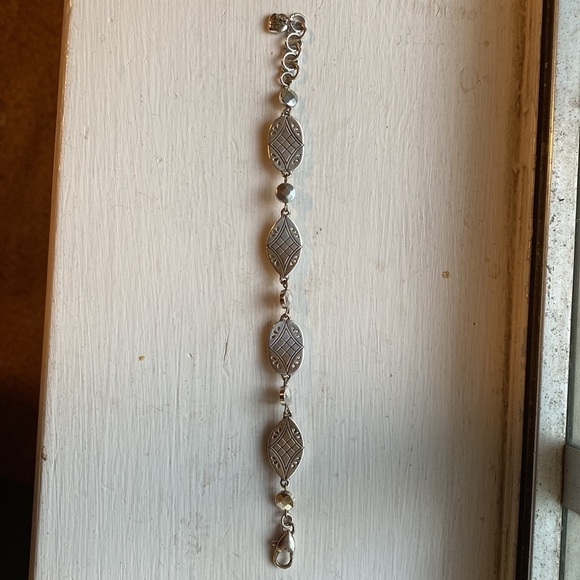 BRIGHTON silver etched swirls and hammered link bracelet‎ - Picture 3 of 4